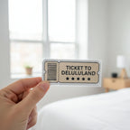 Ticket To Delululand | Iron-On-Patch | Fabstik