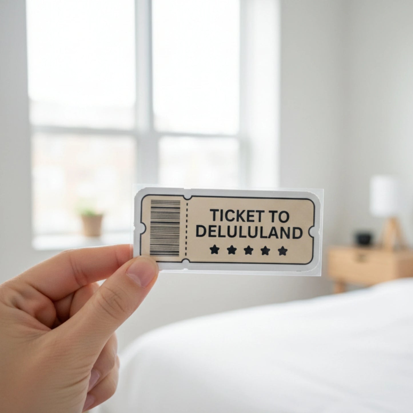 Ticket To Delululand | Iron-On-Patch | Fabstik