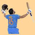 Jersey 45 Celebration | Cricket Iron-On Patch | Fabstik