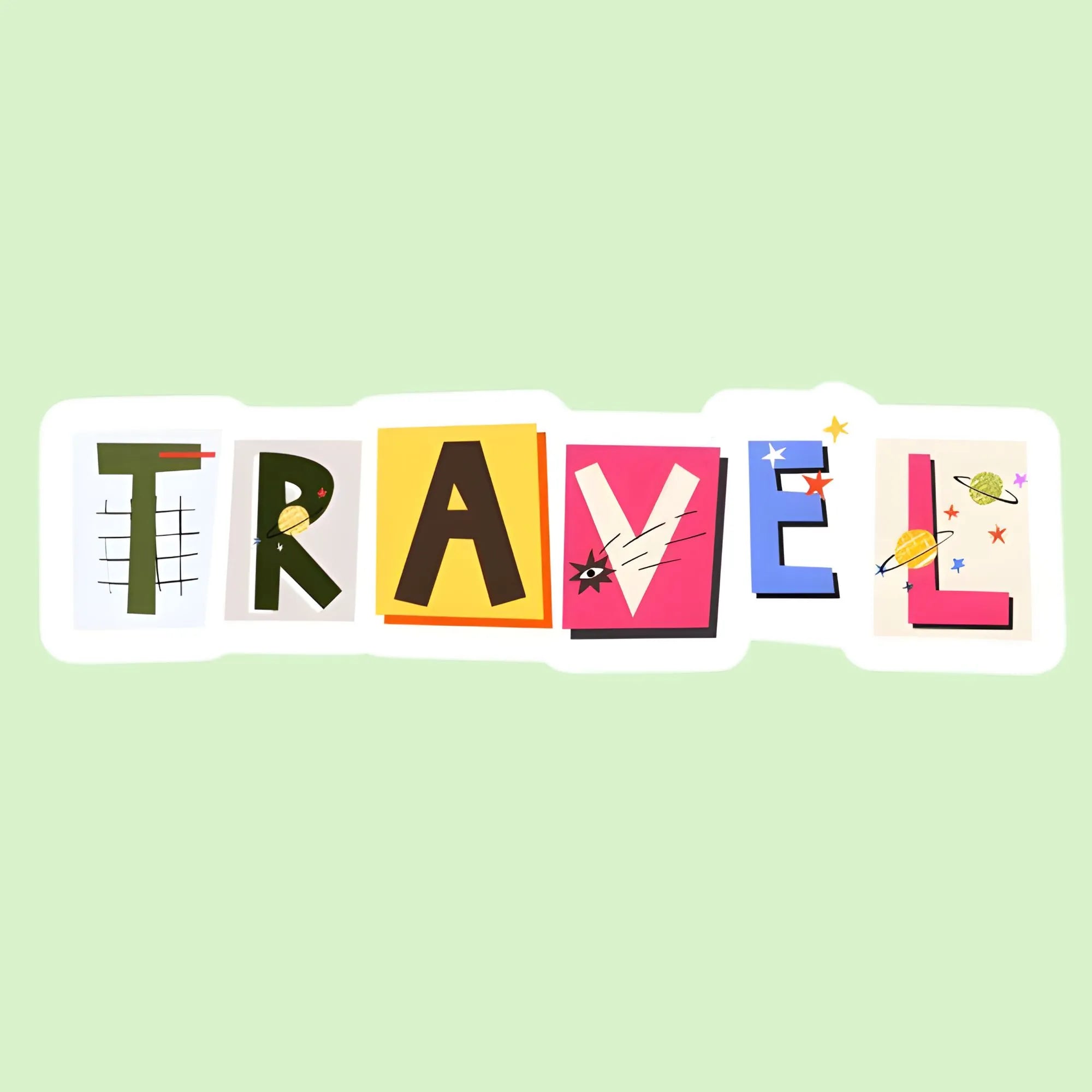 Travel Letters | Travel & Adventure Iron-On Patch | Fabstik