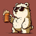 Cool Bear Barista | Coffee Lovers Iron-On Patch | Fabstik