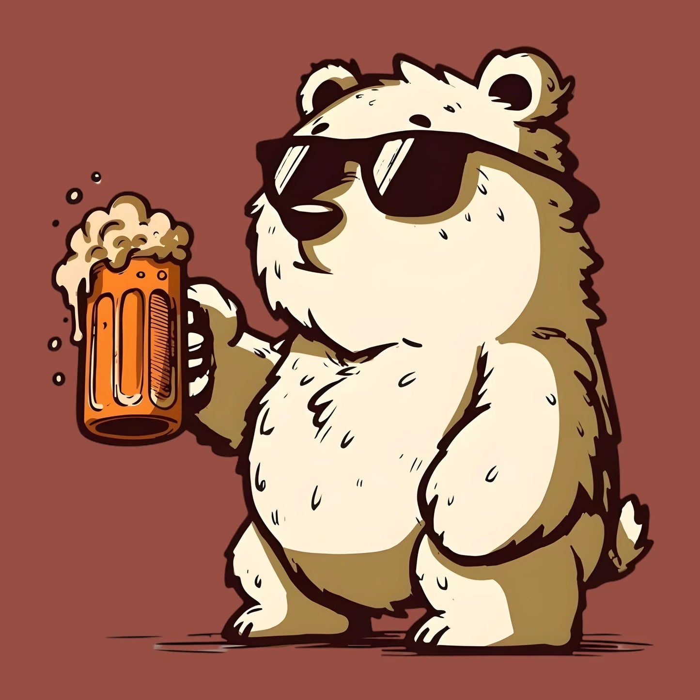 Cool Bear Barista | Coffee Lovers Iron-On Patch |Fabstik