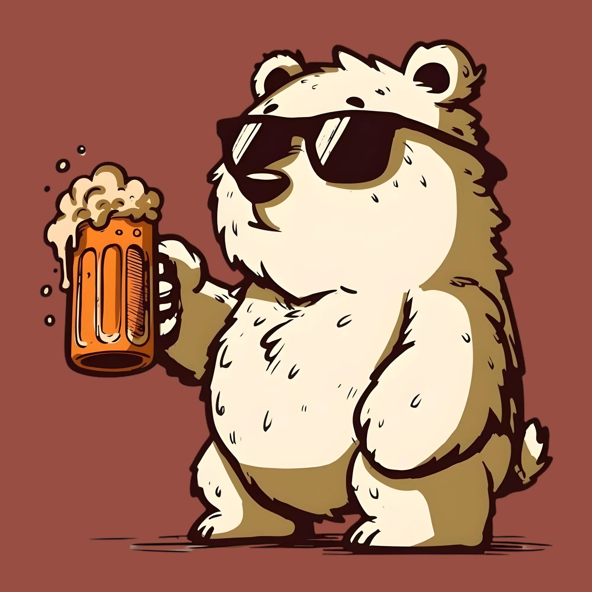 Cool Bear Barista | Coffee Lovers Iron-On Patch | Fabstik