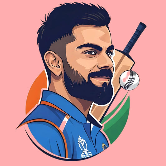 Cricket Captain Portrait | Cricket Iron-On Patch |Fabstik