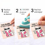 Too Glam To Care | Sassy Cat Iron-On Patch | Fabstik