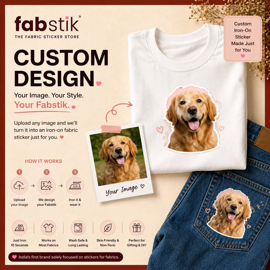 Custom Photo Fabstik™ – Personalized Iron-On Fabric Sticker
