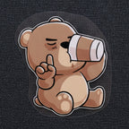 Coffee First Bear | Coffee Lovers Iron-On Patch | Fabstik