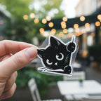 Peeking Kitten | Cat Iron-On Patch | Fabstik