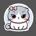 Scottish Fold Cat | Cat Iron-On Patch | Fabstik