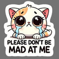 Playful Cartoon Cat | Cat Iron-On Patch | Fabstik