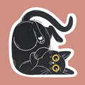 Funny Black Cat | Cat Iron-On Patch | Fabstik