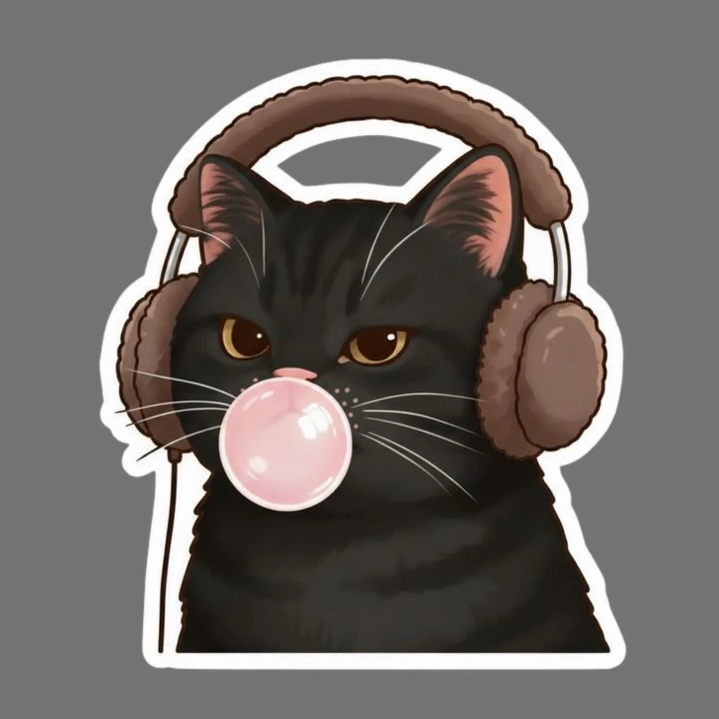 Bubble Cat | Cat Iron-On Patch |Fabstik