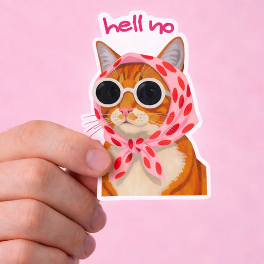 Hell No | Cat Iron-On Patch | Fabstik