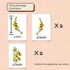 Sunflower Collar & Pocket Fabstik Set – Iron-On Fabric Stickers